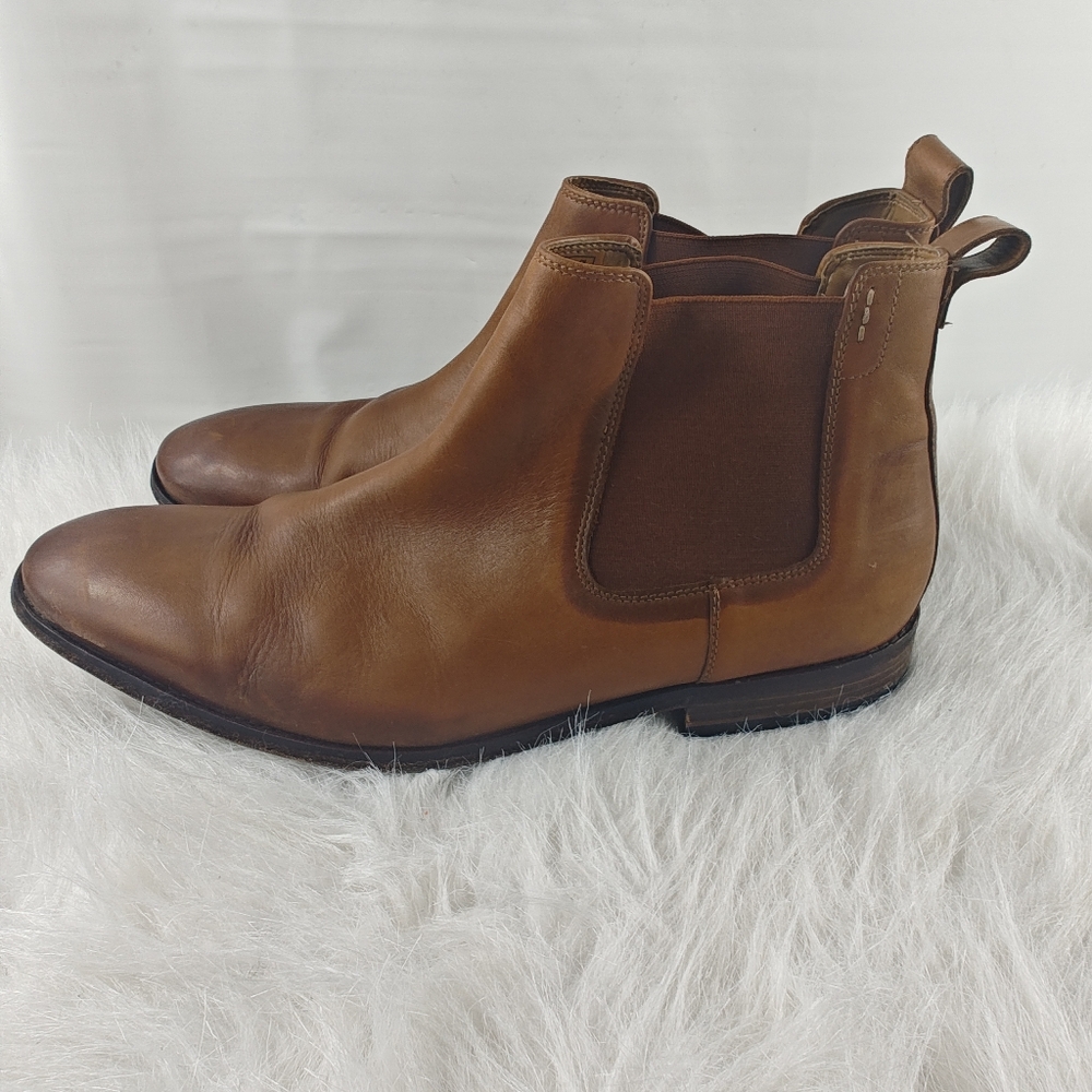 Bostonian Commonwealth Mens 13 Brown Leather Chelsea Boots Fashion Dress Shoes View 3